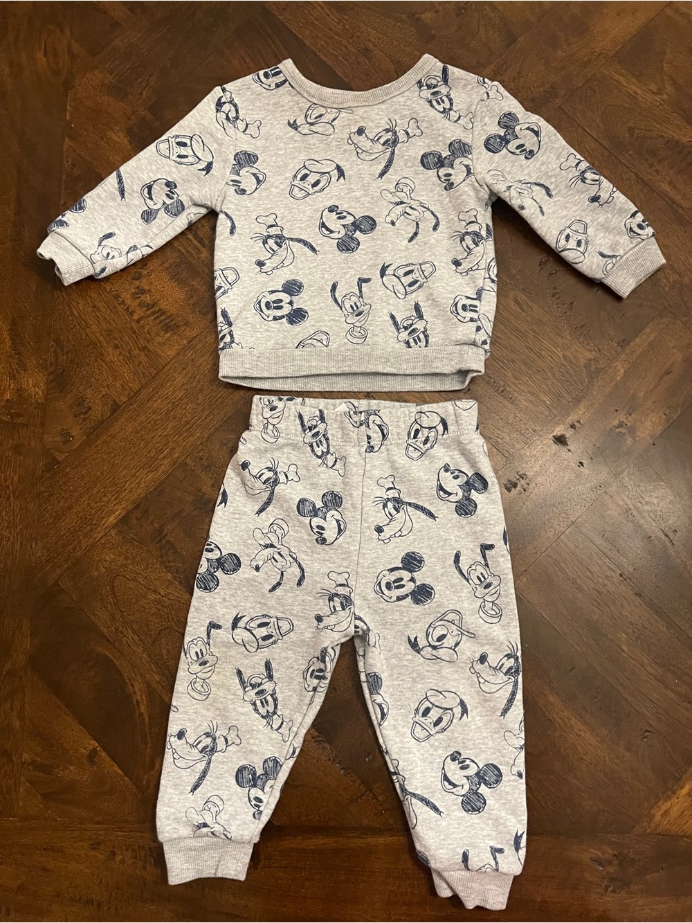 Disney Baby Mickey & Friends Sketch Two-Piece Sweatsuit Set - 18 Months